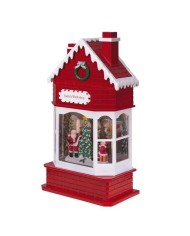 Workshop Babbo Natale Glitter Led H28cm Lotti