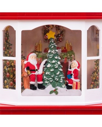 Workshop Babbo Natale Glitter Led H28cm Lotti