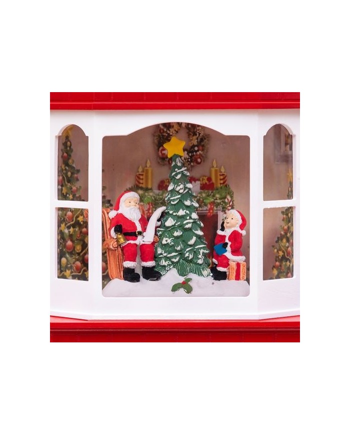 Workshop Babbo Natale Glitter Led H28cm Lotti