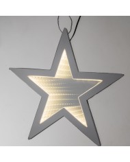 Stella 35cm Infinity Mirror Silver Bianco Caldo Lotti