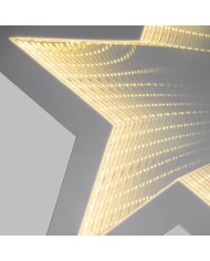 Stella 35cm Infinity Mirror Silver Bianco Caldo Lotti