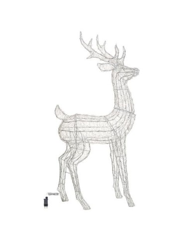 Renna 3D H160cm Acrilico Morbido LED Bianco Lotti Renna 3D H160cm Acrilico Morbido LED Bianco Lotti