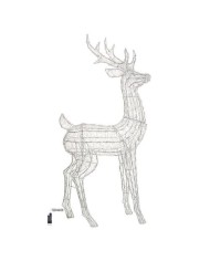 Renna 3D H160cm Acrilico Morbido LED Bianco Lotti