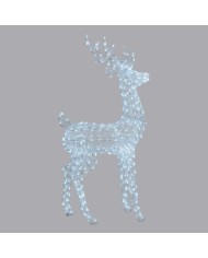 Renna 3D H160cm Acrilico Morbido LED Bianco Lotti