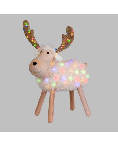 Decorazione Natalizia Pecorenna 48xH65cm illuminat Bianco caldo/multi Lotti Decorazione Natalizia Pecorenna 48xH65cm illuminat Bianco caldo/multi Lotti