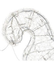 Renna Slitta 3D H85cm 350 Led Bianco Lotti