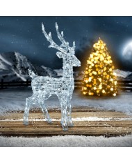 Renna 3D H85 Acrilico Soft 120 Dual LED Bianco Caldo/Freddo