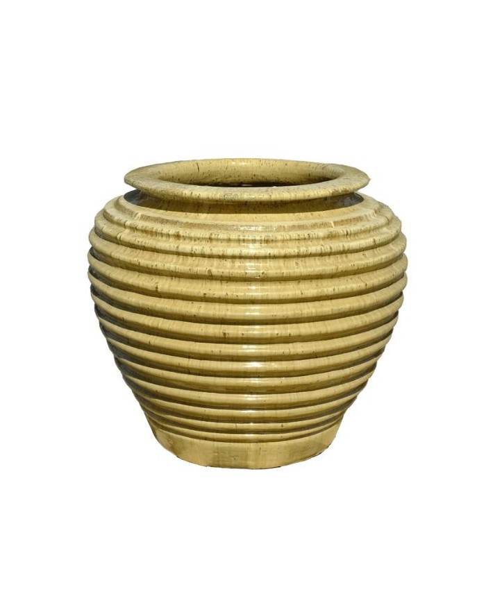 Vaso Moderno Giara 73X68cm Avorio Paolelli