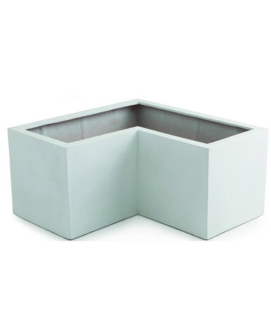 Vaso Moderno Aspen Angolo 90x90x45cm White Lite Paolelli