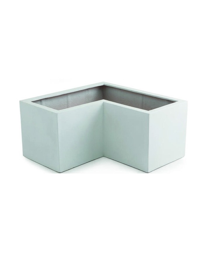 Vaso Moderno Aspen Angolo 90x90x45cm White Lite Paolelli