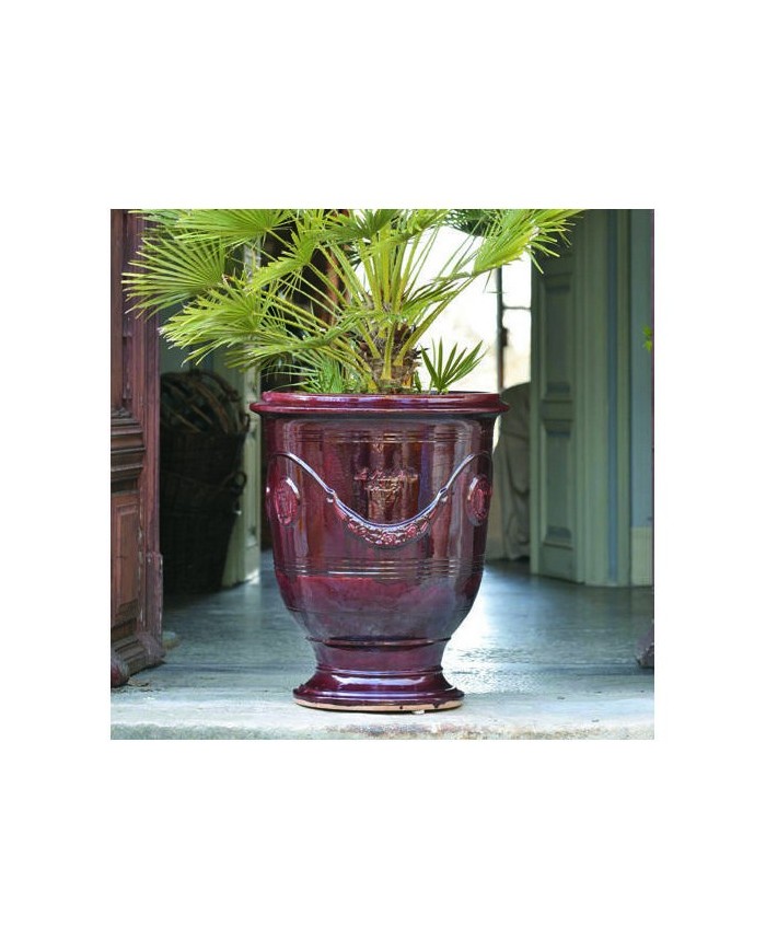 Vaso Moderno Jarre 40x71 Bordeaux Paolelli