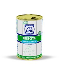 Cibo umido per cani Vet Line crescita tonno e patate 400 g