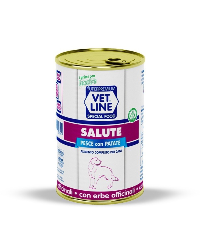Cibo umido per cani Vet Line salute pesce e patate 400 g