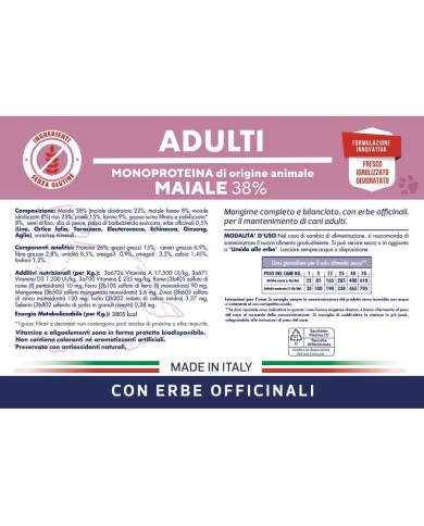 Crocchette per cani Vet Line adulti maiale 3 kg