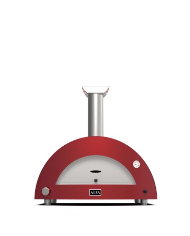 MODERNO 3 Pizze - Forno Per Pizza a Gas  METANO Alfa Rosso/Grigio