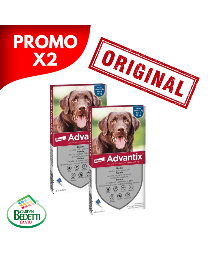 Elanco Advantix spot-on per cani 25-40 Kg 6 pipette