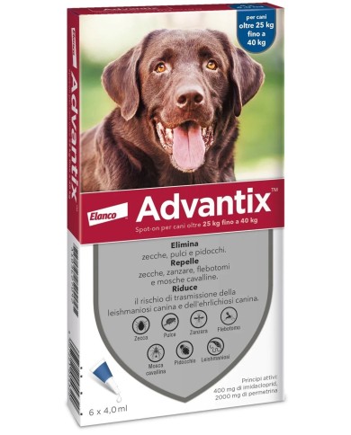 Elanco Advantix spot-on per cani 25-40 Kg 6 pipette