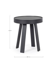 Tavolino Spyro Antracite D41 Bizzotto