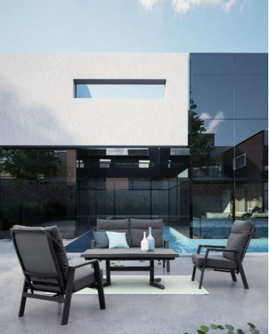 Tavolo allungabile Robert 143/183x88 Antracite Bizzotto