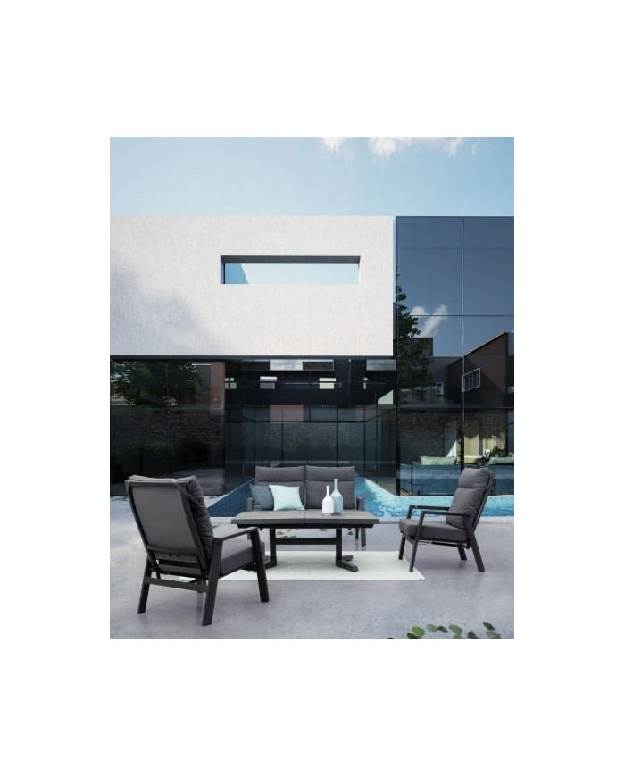 Tavolo allungabile Robert 143/183x88 Antracite Bizzotto