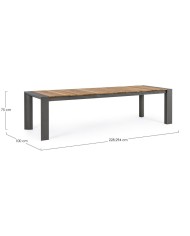 Tavolo allungabile Cameron 228/294x100 Antracite Bizzotto