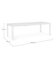 Tavolo allungabile Kiplin Bianco Bizzotto