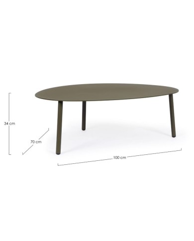 Tavolino Sparky 100x70 Oliva Bizzotto