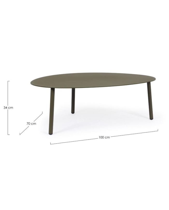Tavolino Sparky 100x70 Oliva Bizzotto