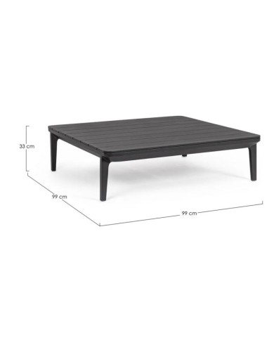 Tavolino Matrix 99x99 Antracite Bizzotto
