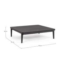 Tavolino Matrix 99x99 Antracite Bizzotto