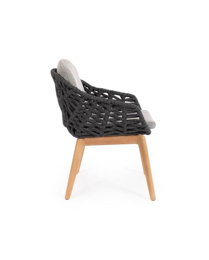 Sedia C-BR-C-C Tamires Antracite Bizzotto