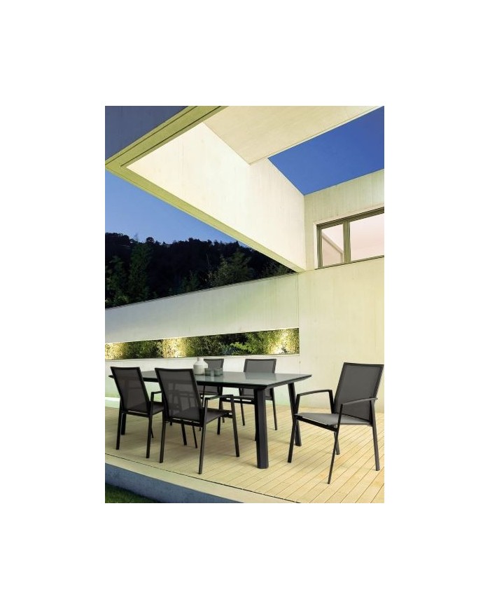 Sedia con braccioli Cruise Antracite Bizzotto