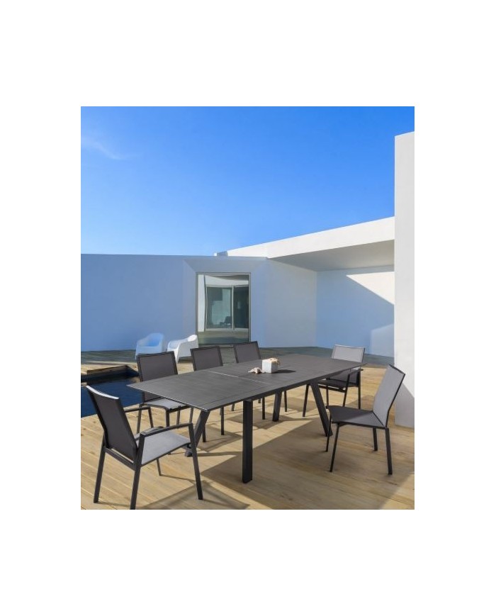 Sedia con braccioli Cruise Antracite Bizzotto