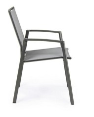 Sedia con braccioli Cruise Antracite Bizzotto