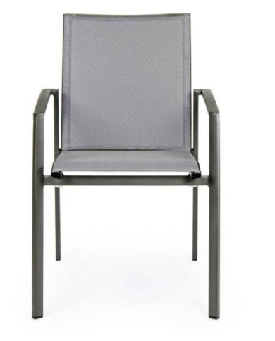 Sedia con braccioli Cruise Antracite Bizzotto