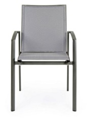 Sedia con braccioli Cruise Antracite Bizzotto