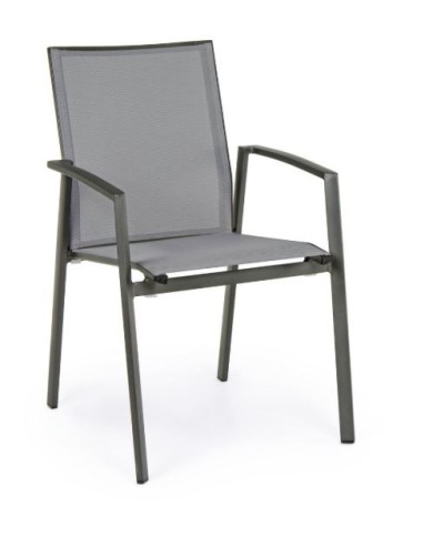 Sedia con braccioli Cruise Antracite Bizzotto