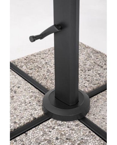 Ombrellone Braccio Aries 4x4 Antracite Naturale Bizzotto