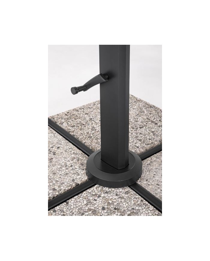 Ombrellone Braccio Aries 4x4 Antracite Naturale Bizzotto