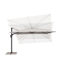 Ombrellone Braccio Aries 4x4 Antracite Naturale Bizzotto