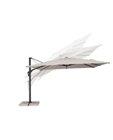 Ombrellone Braccio Aries 4x4 Antracite Naturale Bizzotto