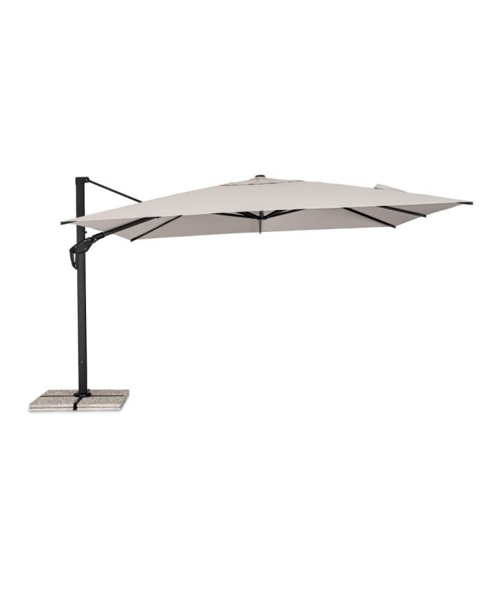 Ombrellone Braccio Aries 4x4 Antracite Naturale Bizzotto