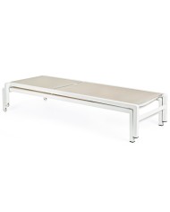 Lettino con ruote Konnor bianco