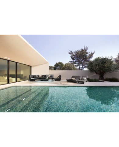 Lettino doppio Infinity antracite Bizzotto