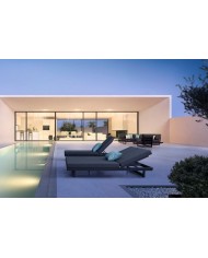 Lettino doppio Infinity antracite Bizzotto