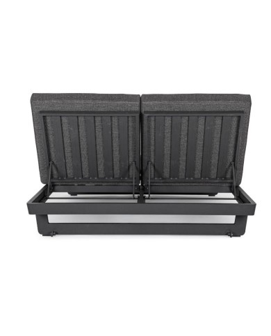 Lettino doppio Infinity antracite Bizzotto