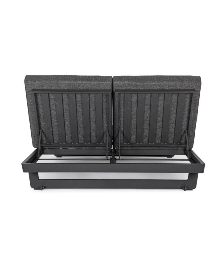 Lettino doppio Infinity antracite Bizzotto