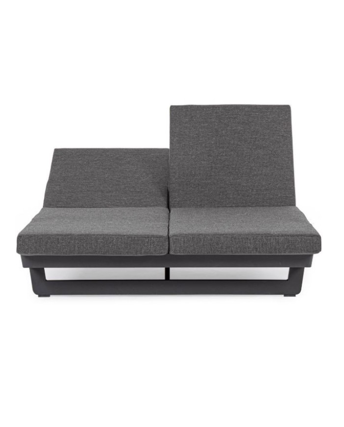 Lettino doppio Infinity antracite Bizzotto