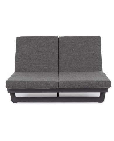 Lettino doppio Infinity antracite Bizzotto