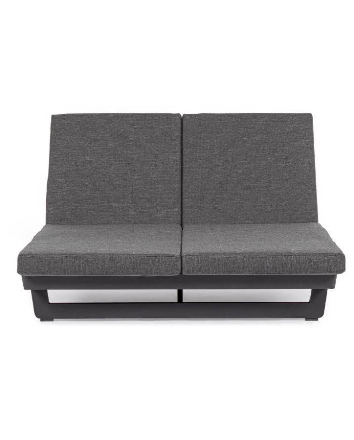 Lettino doppio Infinity antracite Bizzotto